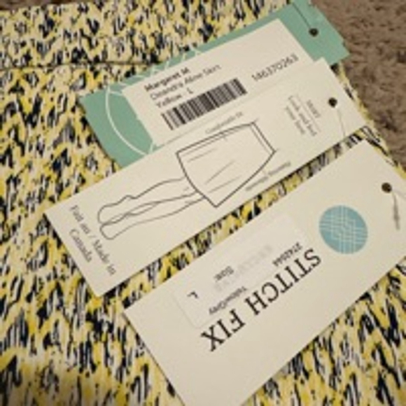 Women's Margaret M Skirt Size L Yellow Black - Picture 2 of 7
